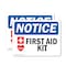 Signmission First Aid Kit Sign With Symbol, 7 in W x Rectangle, Vinyl Decal OS-2PACK-NS-D-57-L-12749 - alternate 1